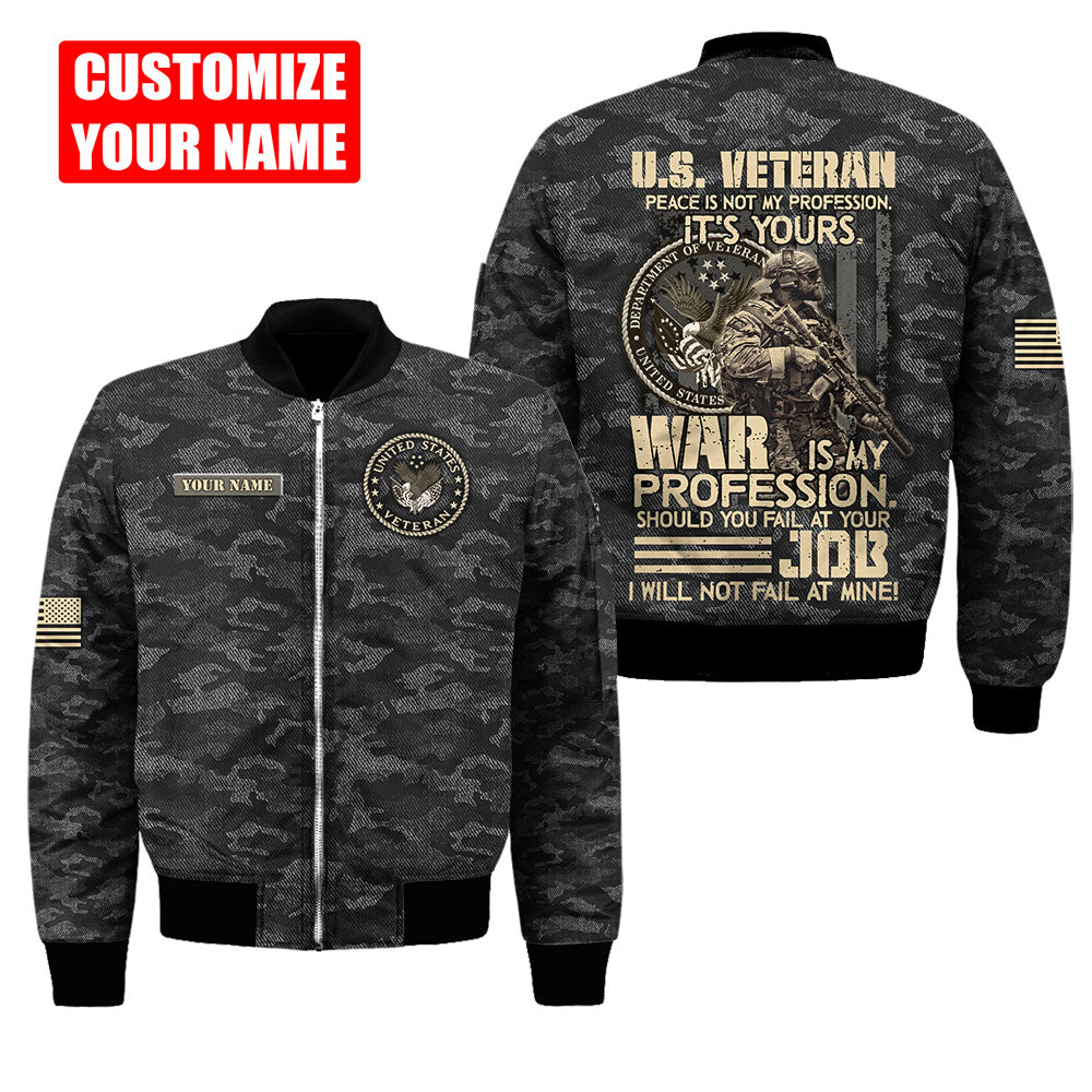 Custom Name US Veteran 3D All Over Printed Unisex Shirts