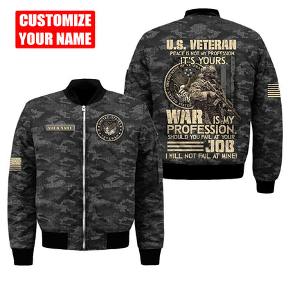 Custom Name US Veteran 3D All Over Printed Unisex Shirts