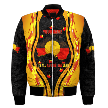 Custom name Proud to be Aboriginal Golden style 3d printed shirts