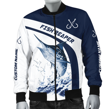 Custom name Marlin fishing design 3d print shirts