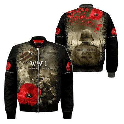 Remembrance Day Lest We Forget 3D All Over Printed Unisex Shirts