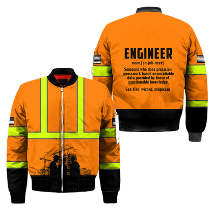 Construction Worker Orange Safety 3D printed shirts