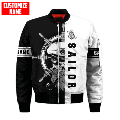 Skull Sailor on the Helm Custom name 3D printed shirts