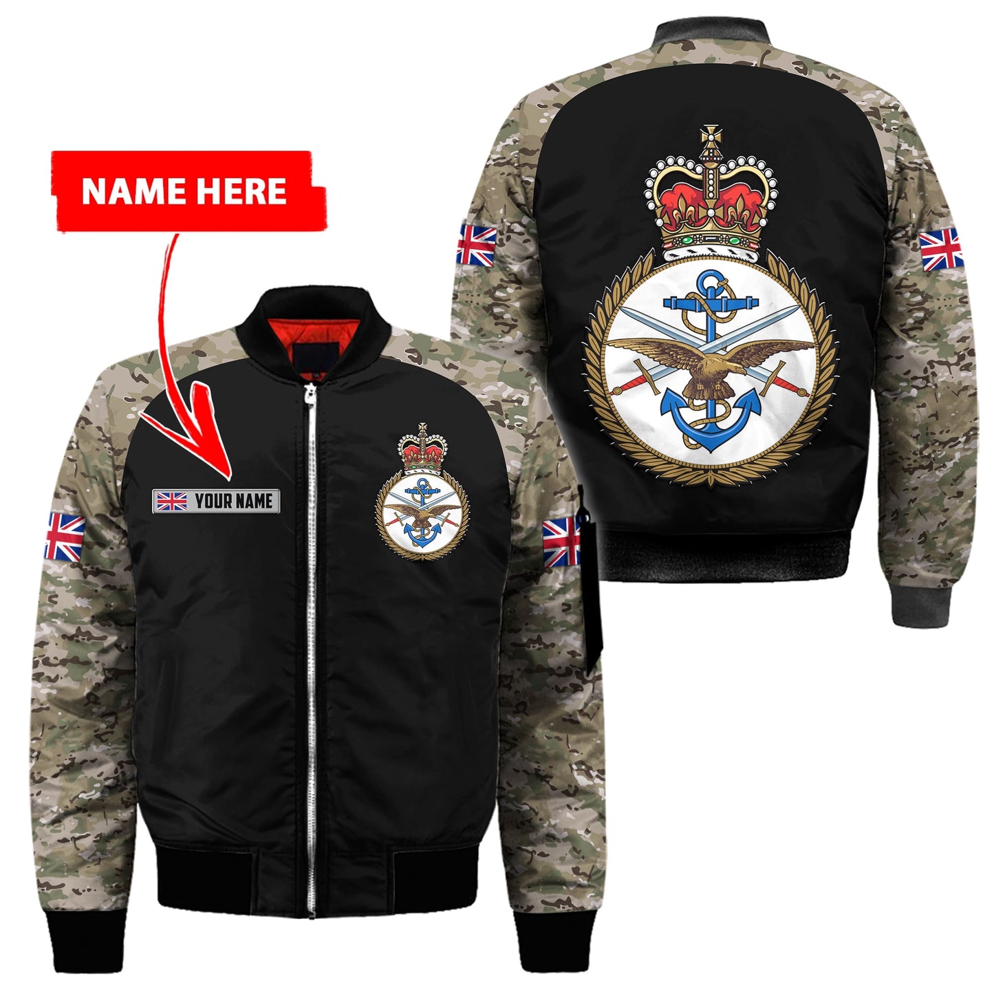 Personalized Name XT Bristish Veteran 3D Printed Clothes Pi03042101