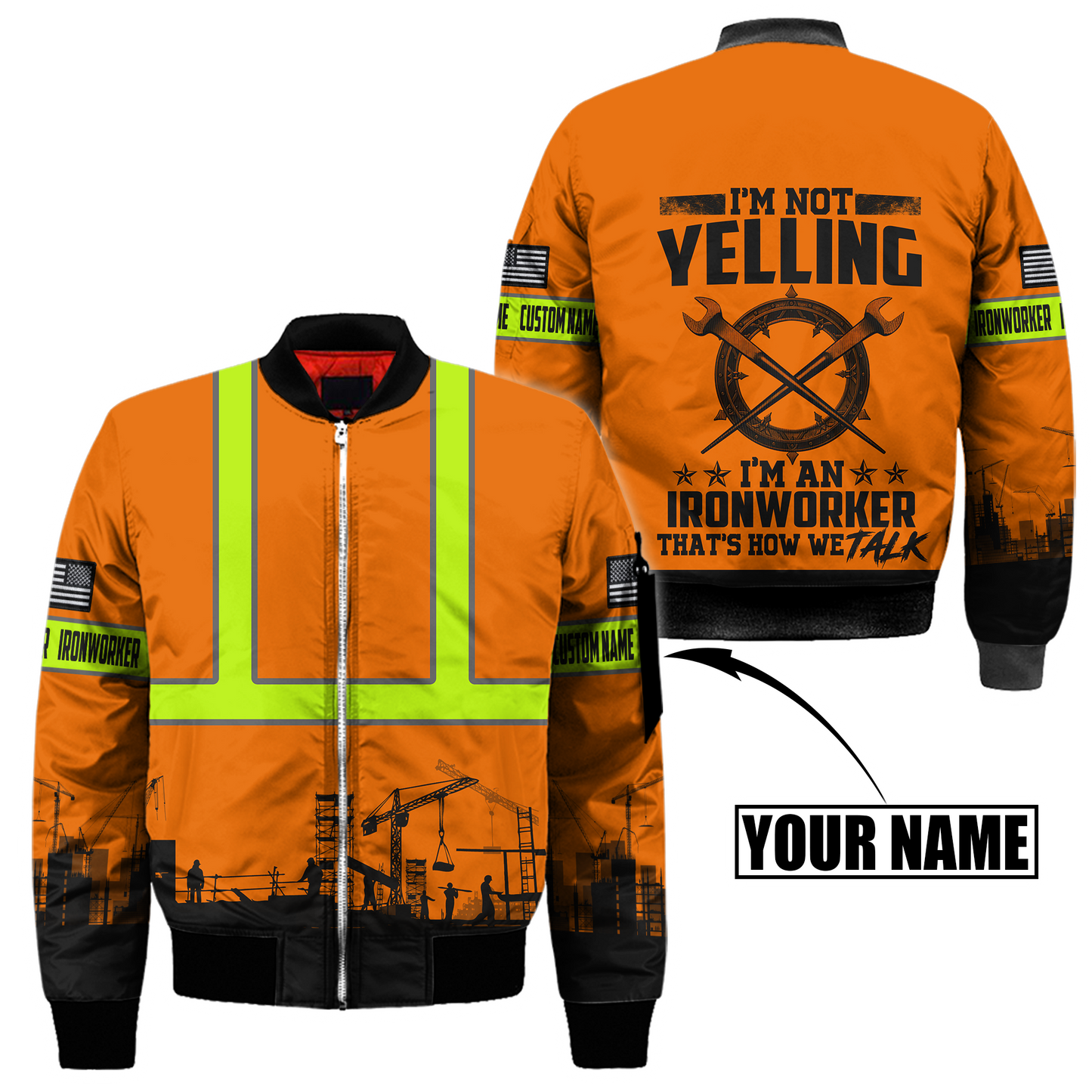 Personalized Ironworker Safety I'm Not Yelling 3D All Over Printed Unisex Shirts TN