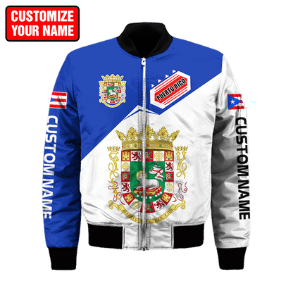 Customize Name Puerto Rico 3D All Over Printed Unisex Shirts