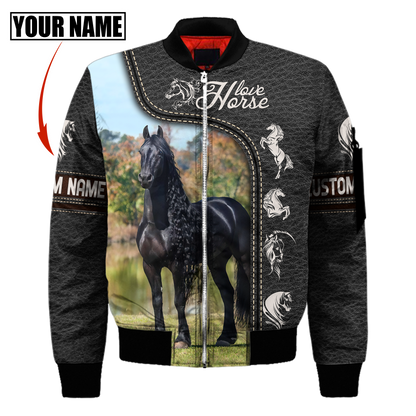 Personalized Name Premium Horse 3D All Over Printed Unisex Shirts CB