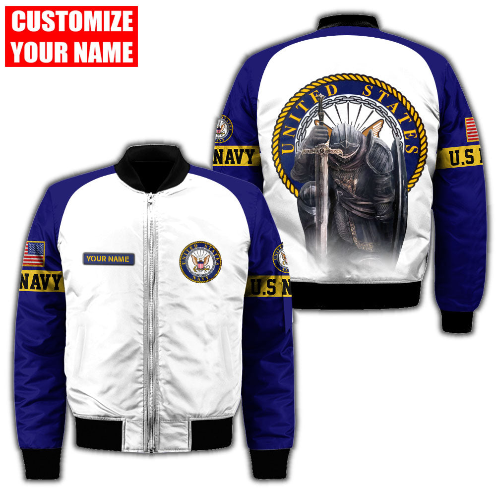 Customized name US Navy 3D All Over Printed Unisex Shirts