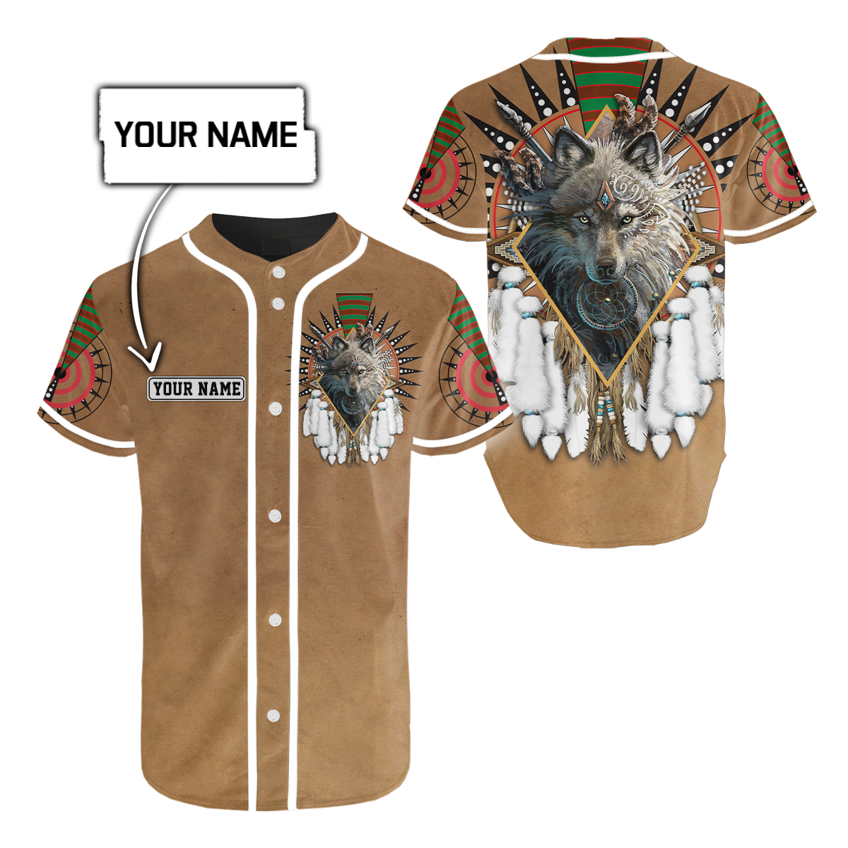 Custom Name Native American3D All Over Printed Unisex Shirts