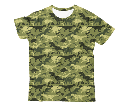 Dinosaur Beautiful Camo 3D all over printed shirts for Kids