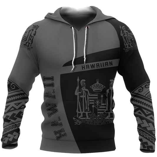 Hawaii King Coat Of Arms Polynesian Sport Hoodie - Premium Style J1-Apparel-Phaethon-Hoodie-S-Vibe Cosy™