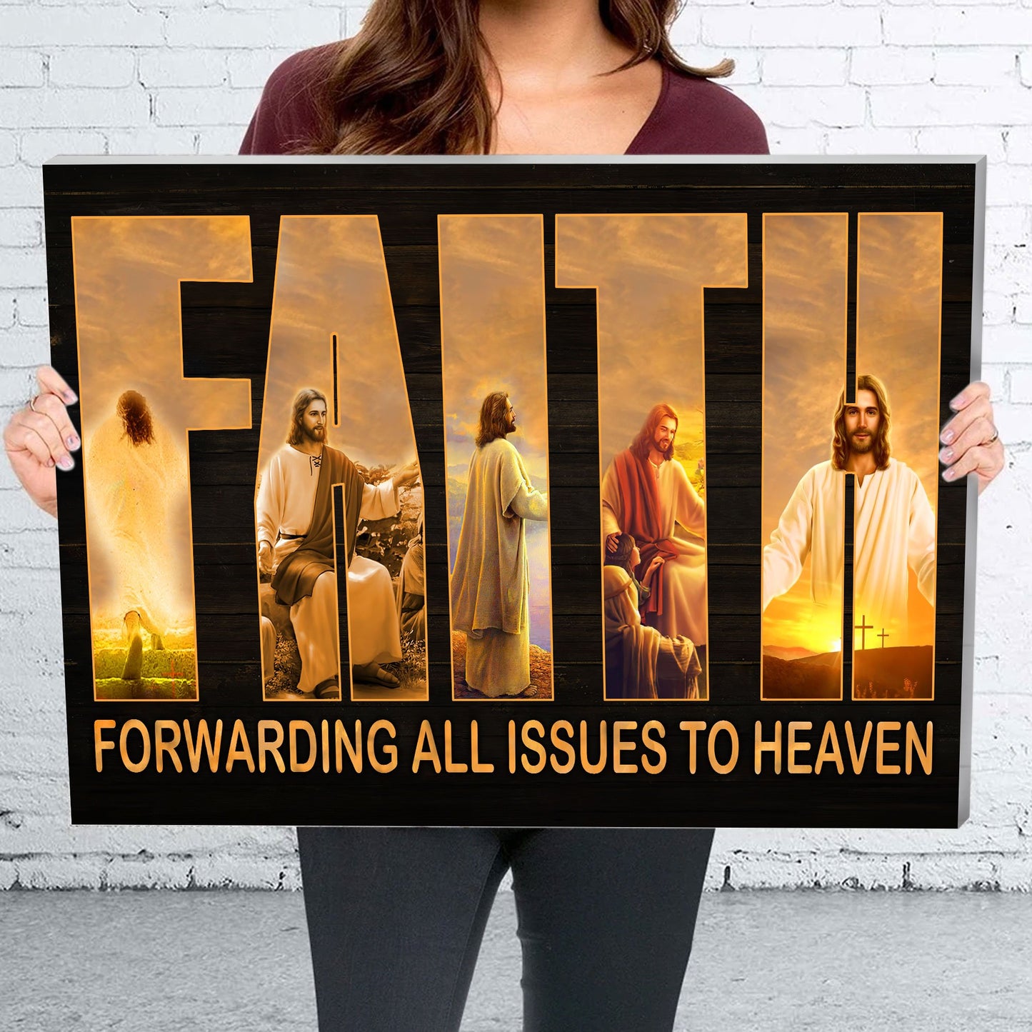 Faith Forwarding All Issues To Heaven 3D Landscape Canvas Poster Wall Art