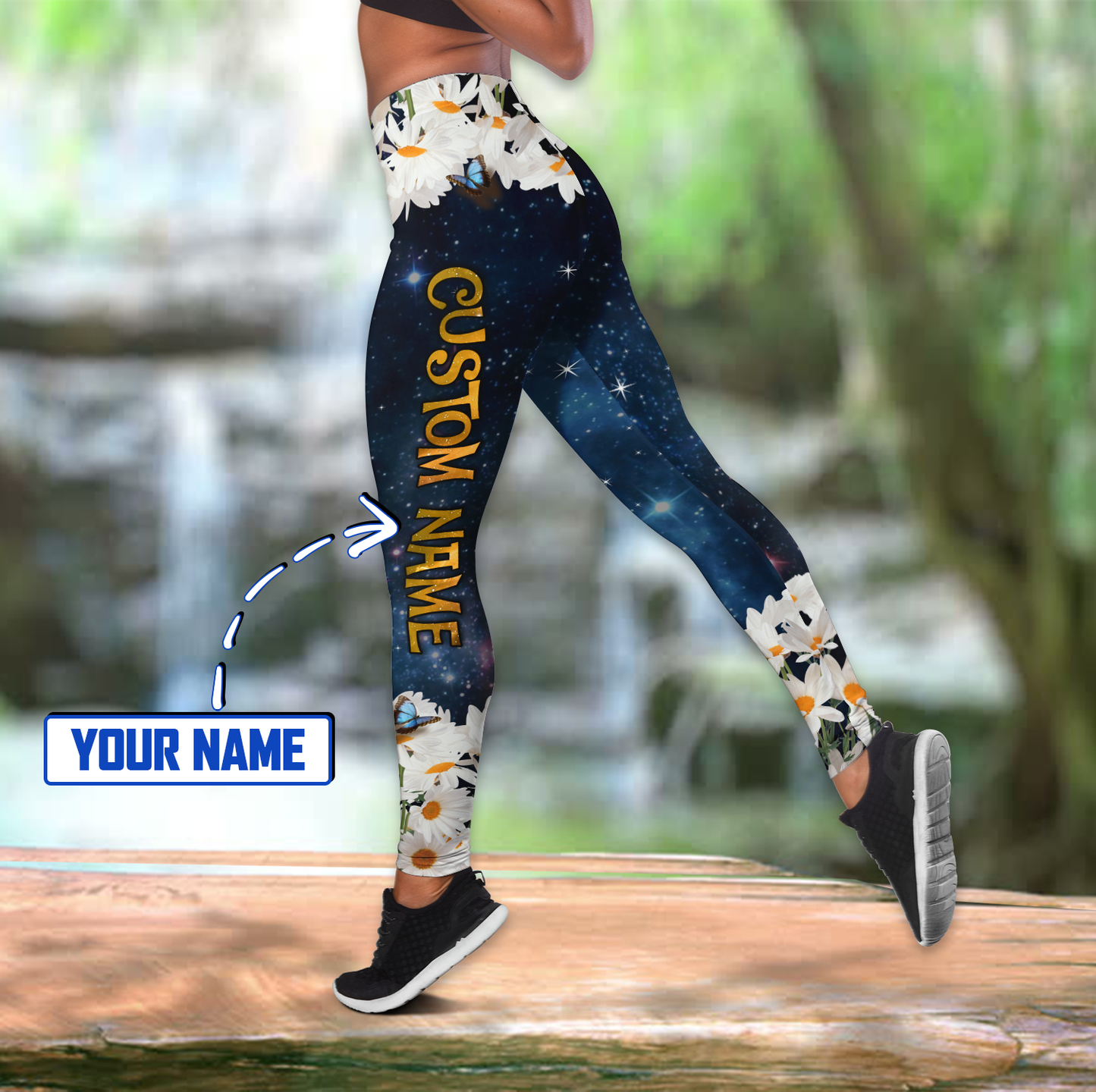 Personalized German Shepherd flowers legging + hollow tank combo ver2 MH13042101