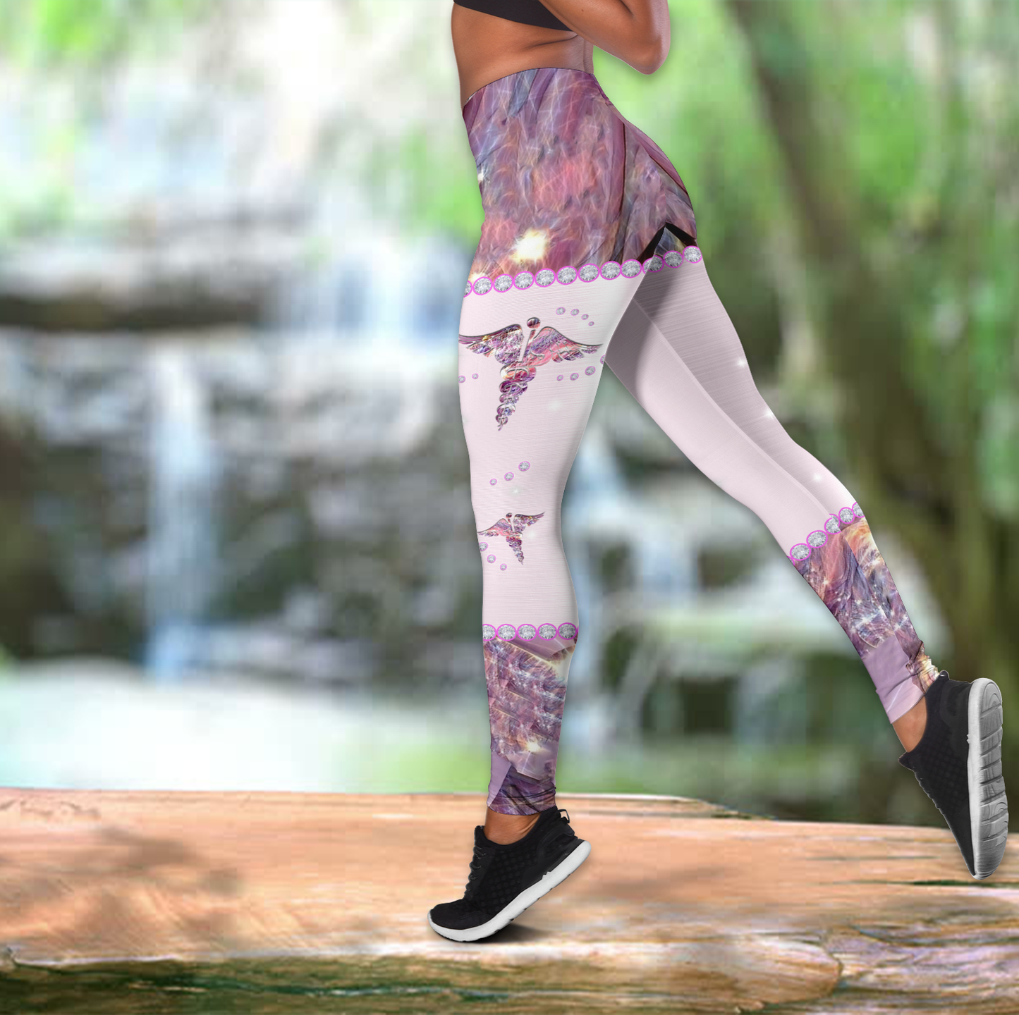 Love Nurse 3D All Over Printed Legging + Hollow Tank