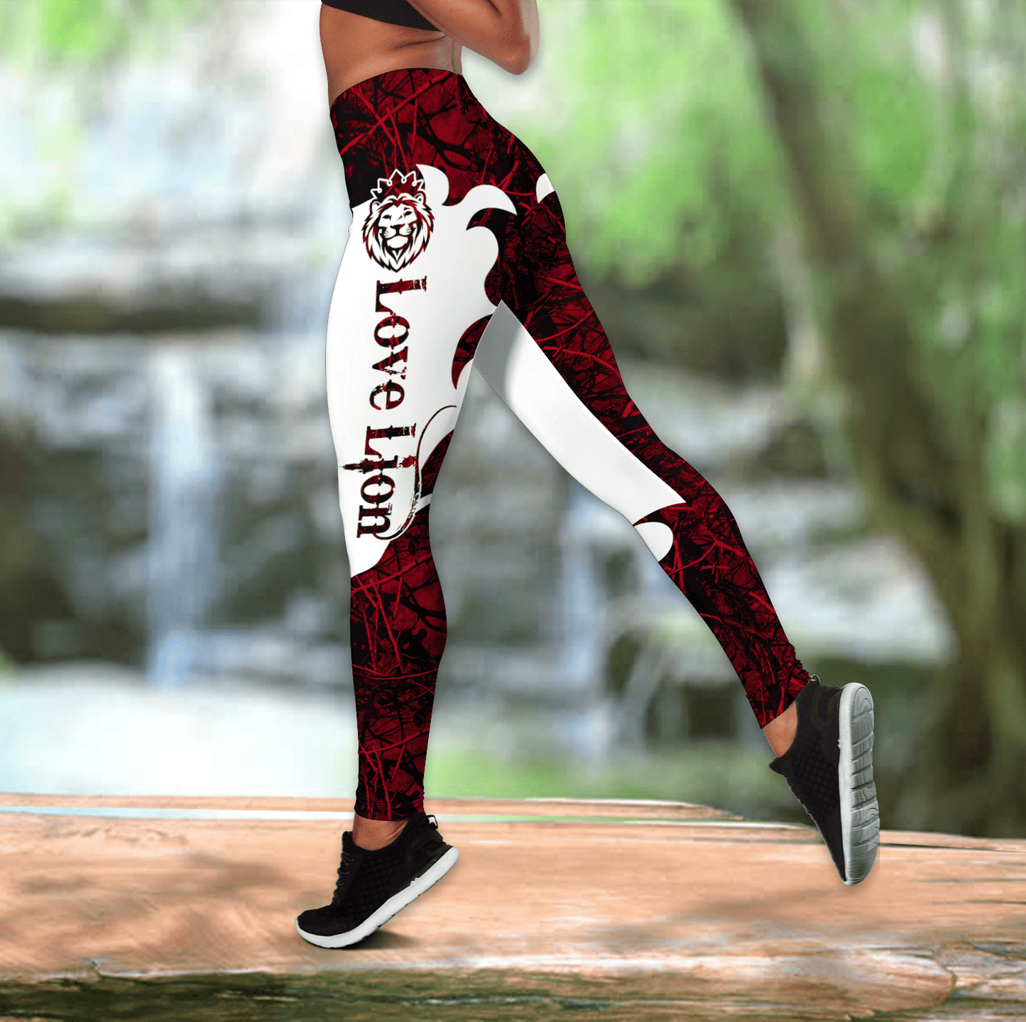Love Lion 3D All Over Printed Legging + Hollow Tank Combo