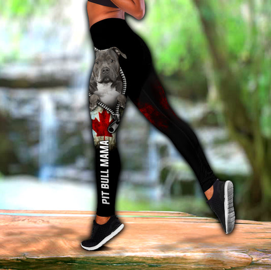 Pitbull Mama Canada Combo Legging TankTop AM12042104