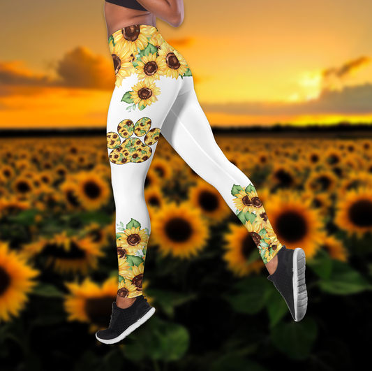 Dog mom hollow tank & leggings combo