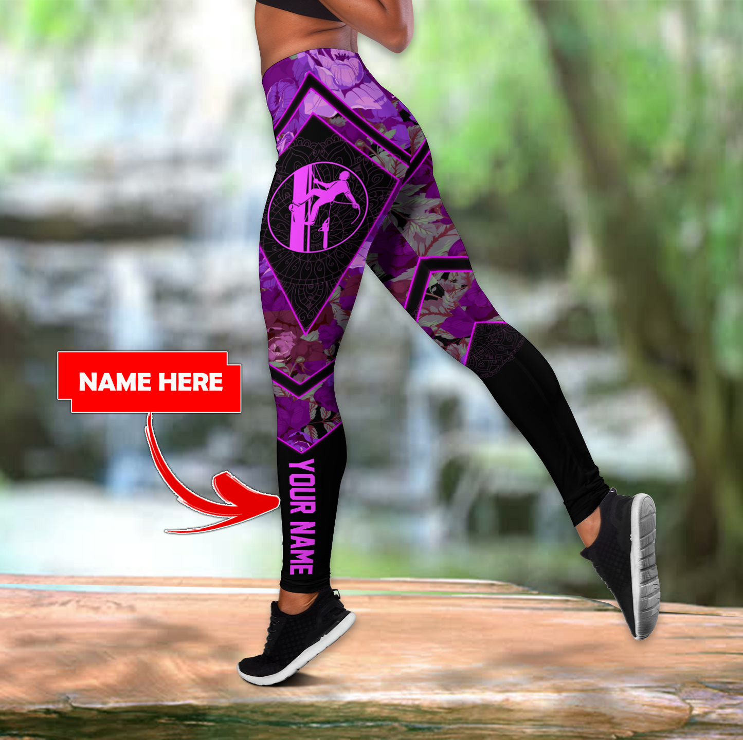 Arborist's wife hollow tank & leggings combo