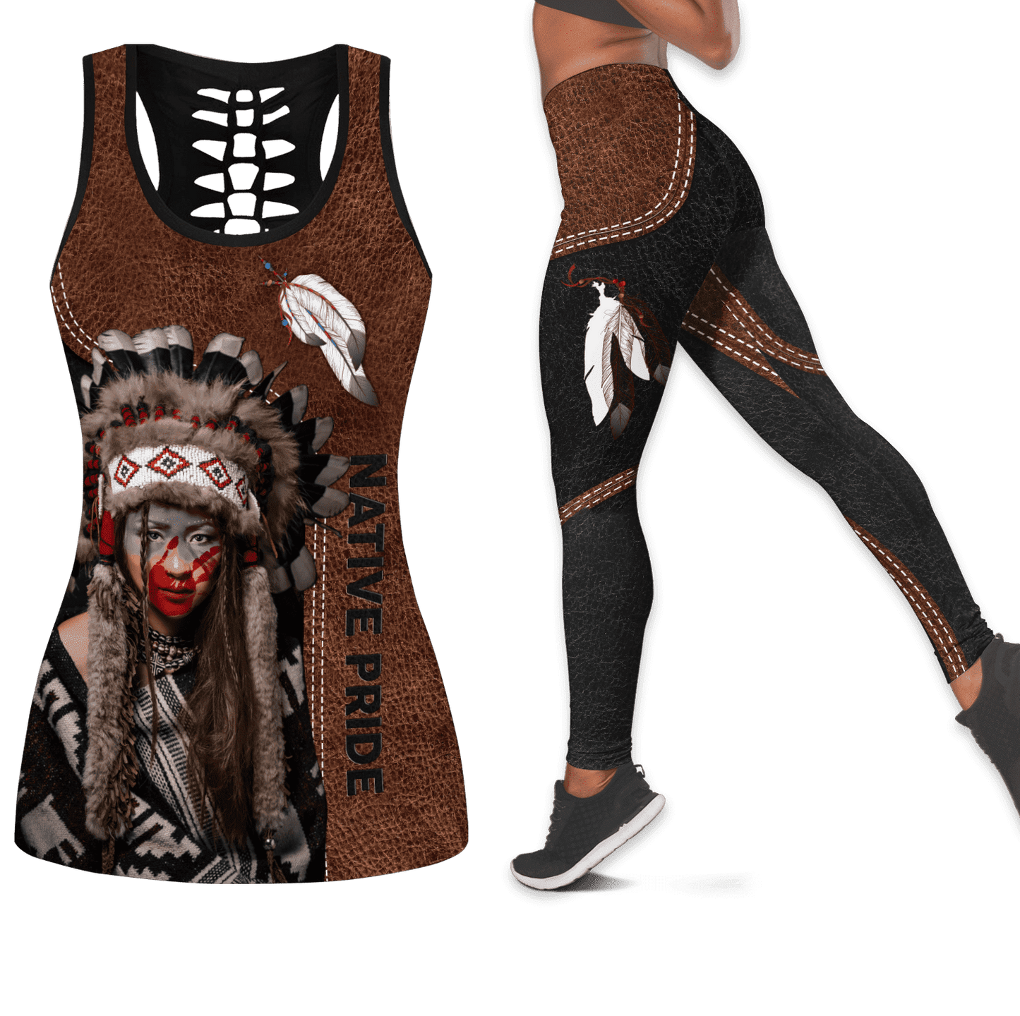 Native American Combo Legging + Hollow Tanktop PH01122103