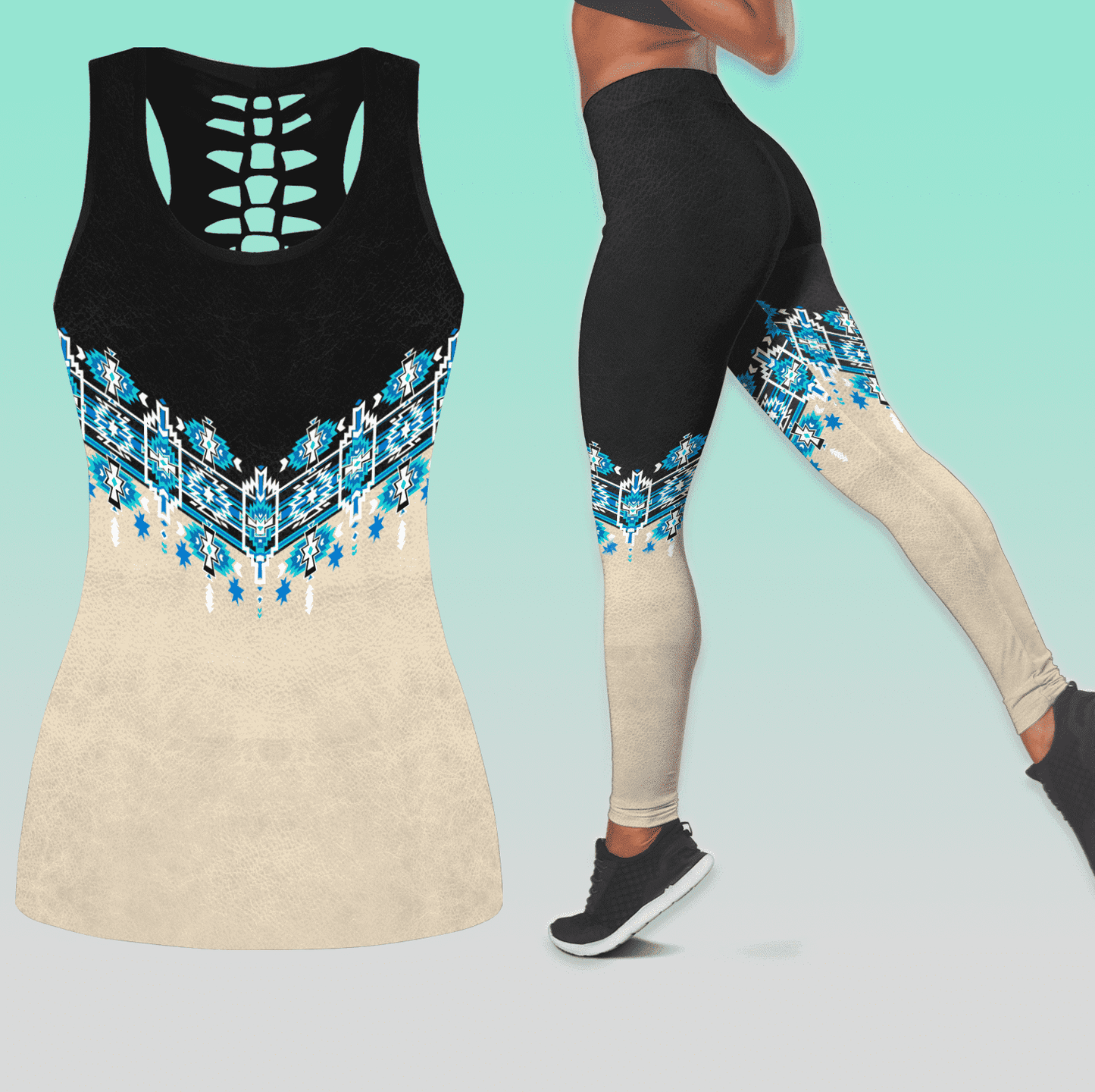 Native American Combo Legging + Hollow Tanktop PH01122101