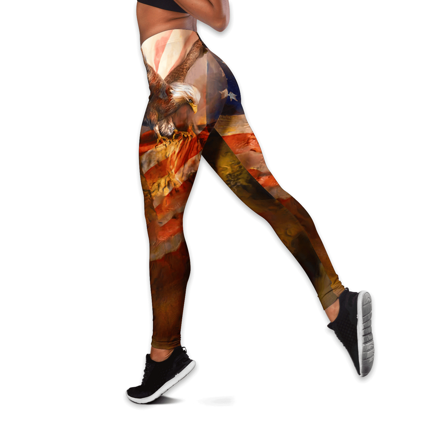 American 3D All Over Printed Legging + Hollow Tank