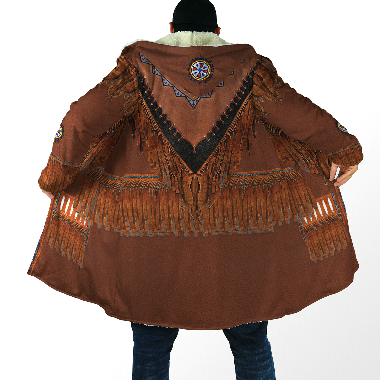 Native Cowboy Jacket No8 Cosplay 3D Over Printed Unisex Deluxe Hoodie ML
