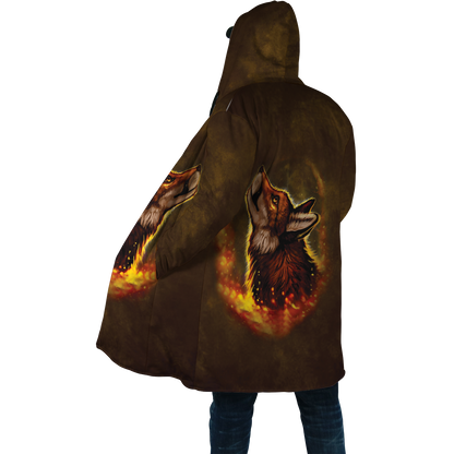 Wolf 3D All Over Printed Unisex Deluxe Hoodie ML