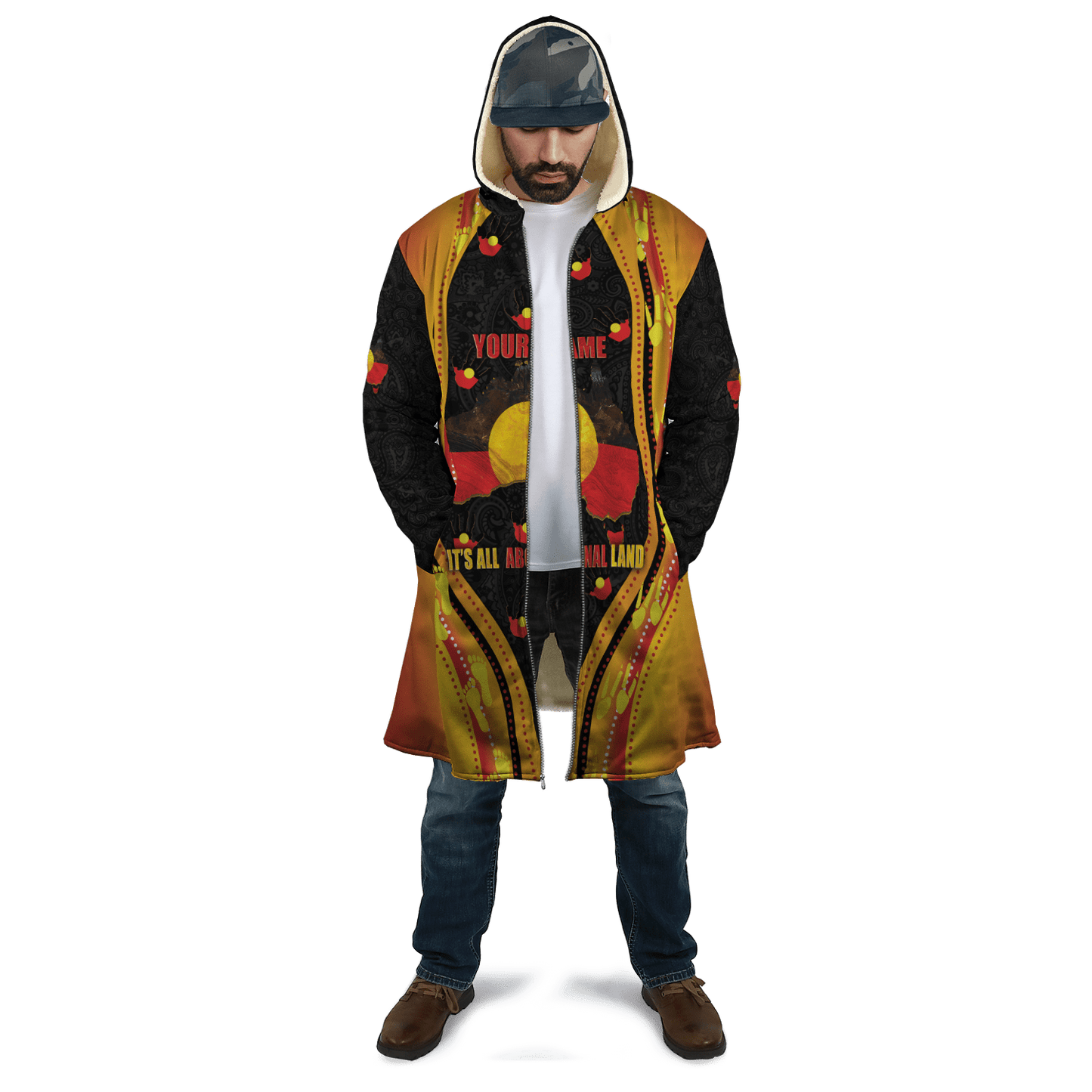 Custom name Proud to be Aboriginal Golden style 3d printed shirts