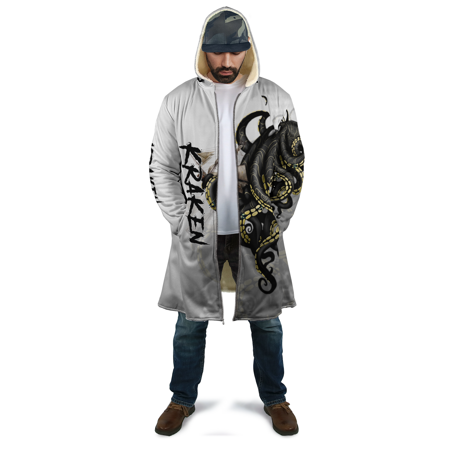 Premium Unisex Hoodie Kraken Octopus King of The Seven Seas III ML