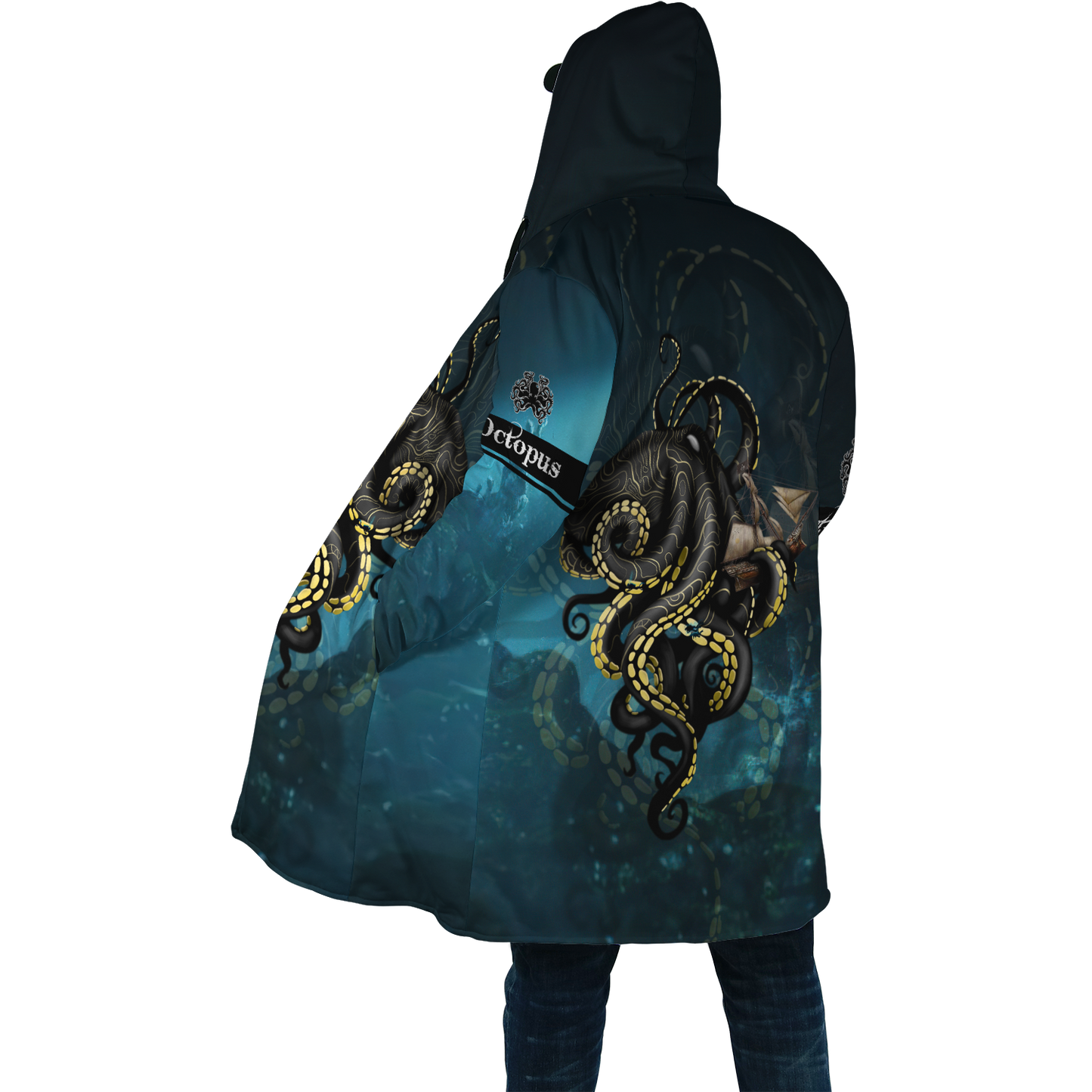 Premium Unisex Hoodie Kraken Octopus King of The Seven Seas ML