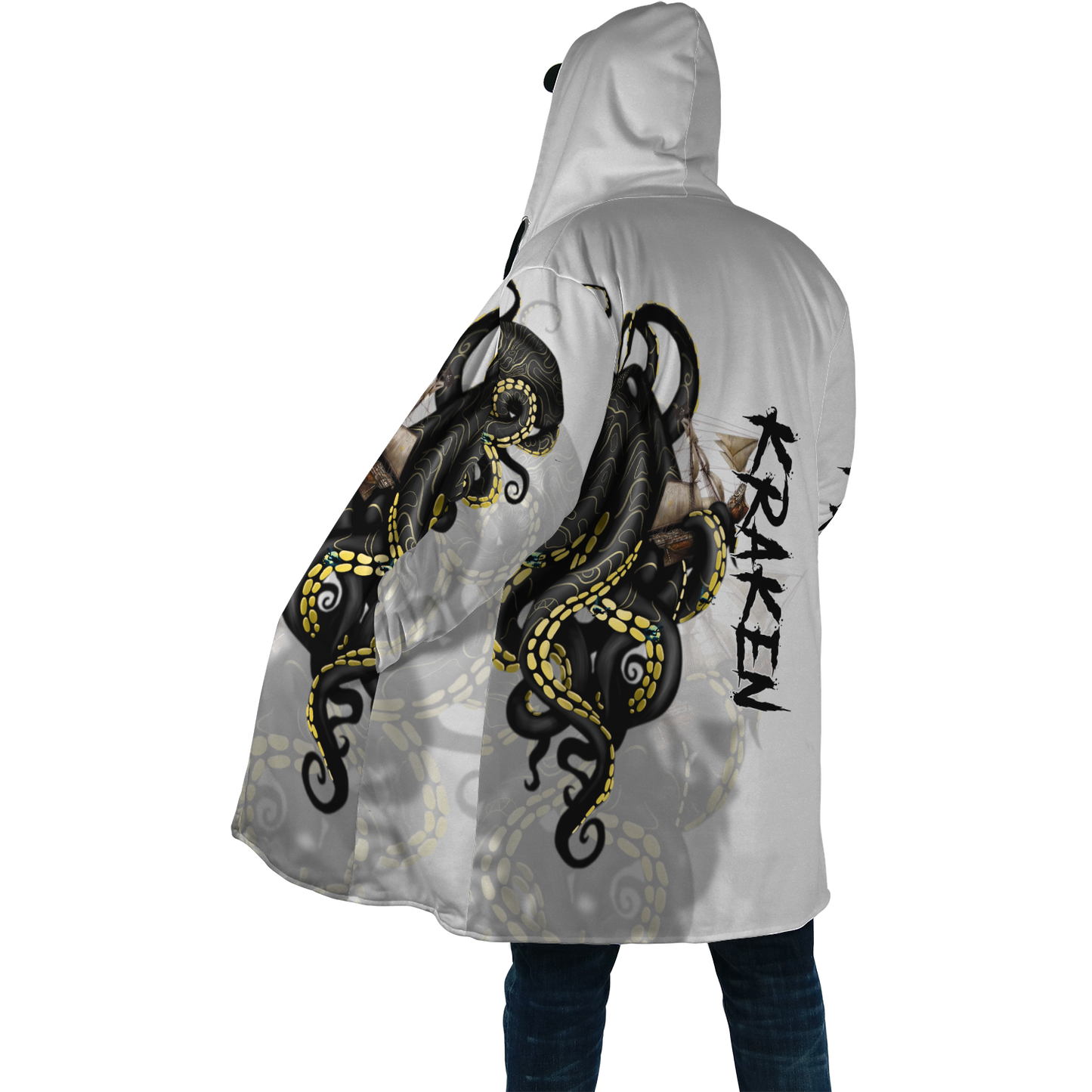 Premium Unisex Hoodie Kraken Octopus King of The Seven Seas III ML