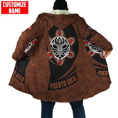 Custom Name Taino Tattoo Puerto Rico Cloak For Men And Women