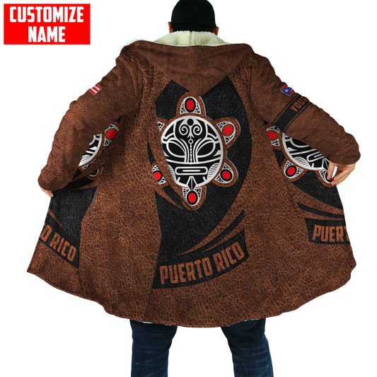Custom Name Taino Tattoo Puerto Rico Cloak For Men And Women
