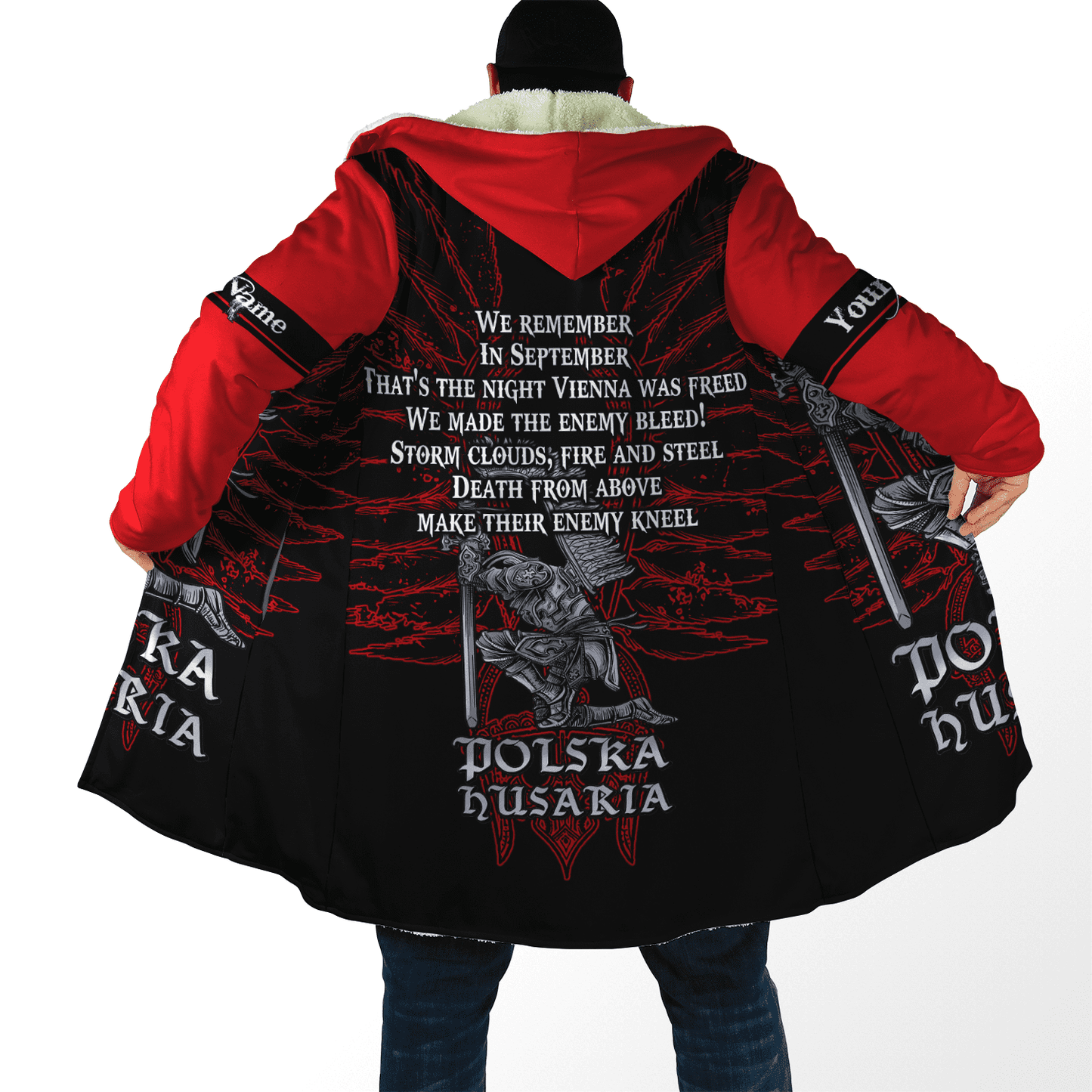 Premium Hussars Red Polska Husaria Custom name 3D Printed Shirts