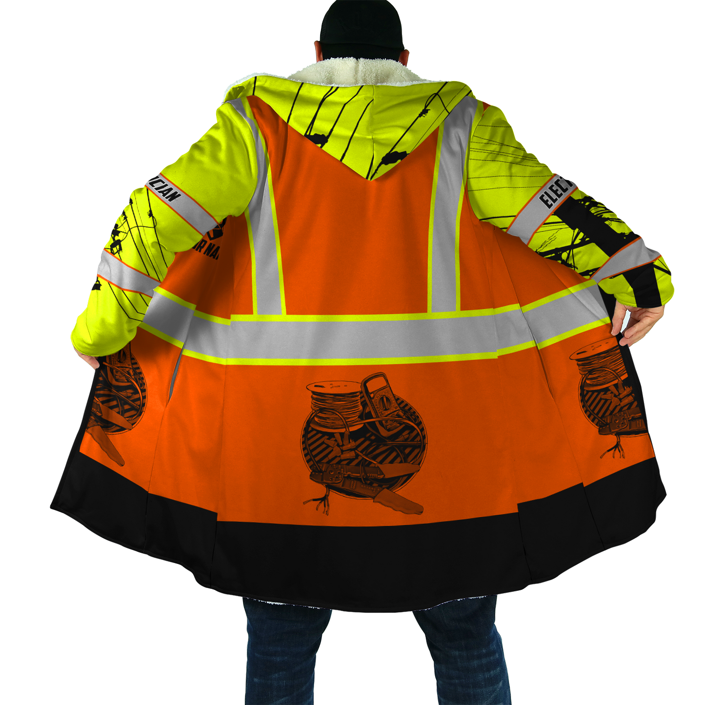 Electrician And Lineman Personalized Safety 3D All Over Printed Premium Unisex Hoodie