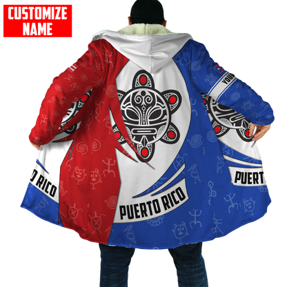Customize Name Taino Tattoo Puerto Rico Cloak For Men And Women