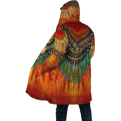Native American 3D All Over Printed Unisex Zip Cloak