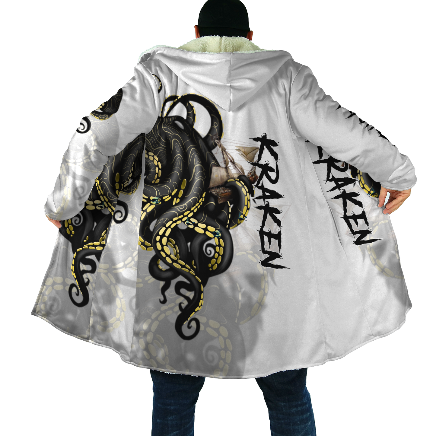Premium Unisex Hoodie Kraken Octopus King of The Seven Seas III ML