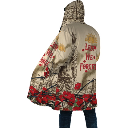Premium Unisex Hoodie Poppy Flower Lest We Forget Anzac Day ML