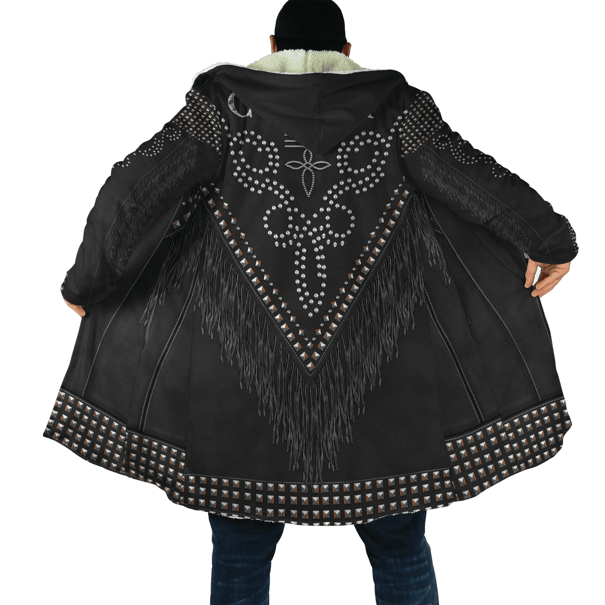 Native Cowboy Jacket No22 Cosplay 3D Over Printed Unisex Deluxe Hoodie ML