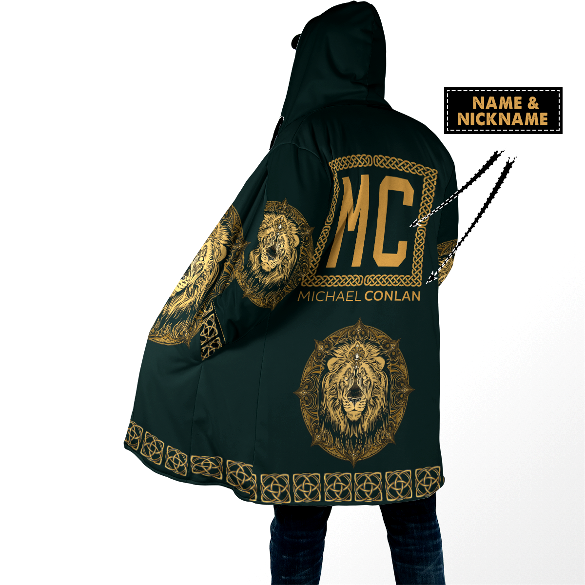 All Over Printed Irish St Patrick Day Cloak 2N Custom Name XT