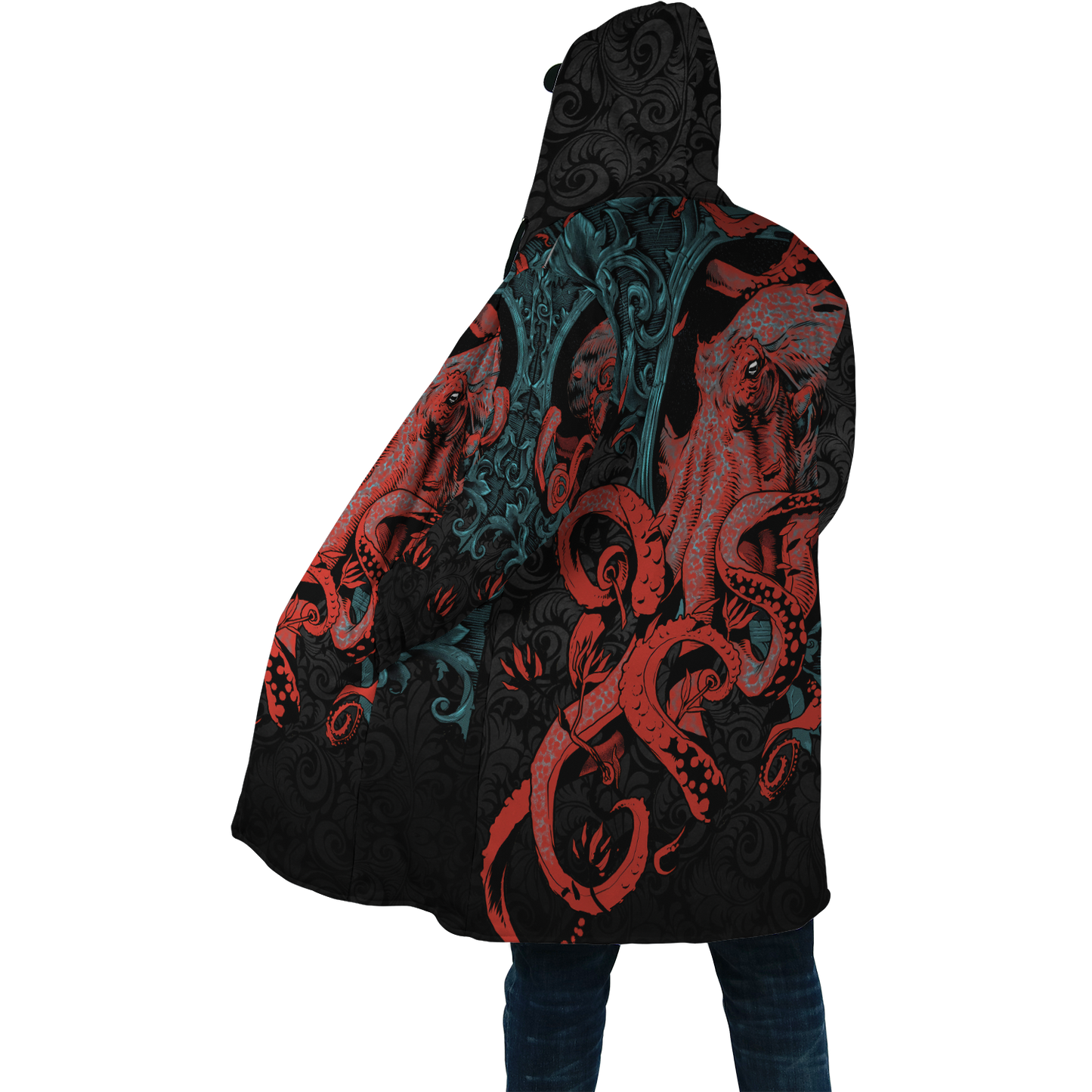 Premium Unisex Hoodie Kraken Gothic Tattoo ML