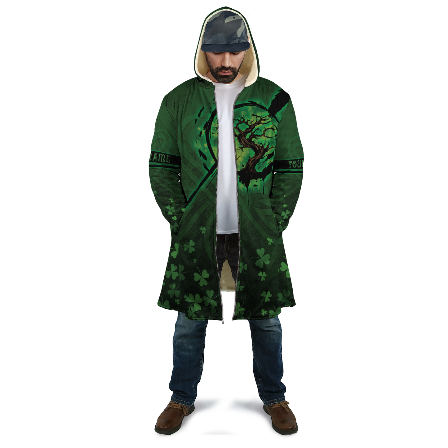 Premium Unisex Hoodie Irish St.Patrick Tree Of Life ML