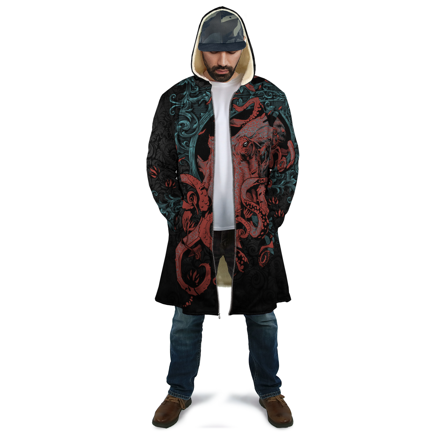 Premium Unisex Hoodie Kraken Gothic Tattoo ML