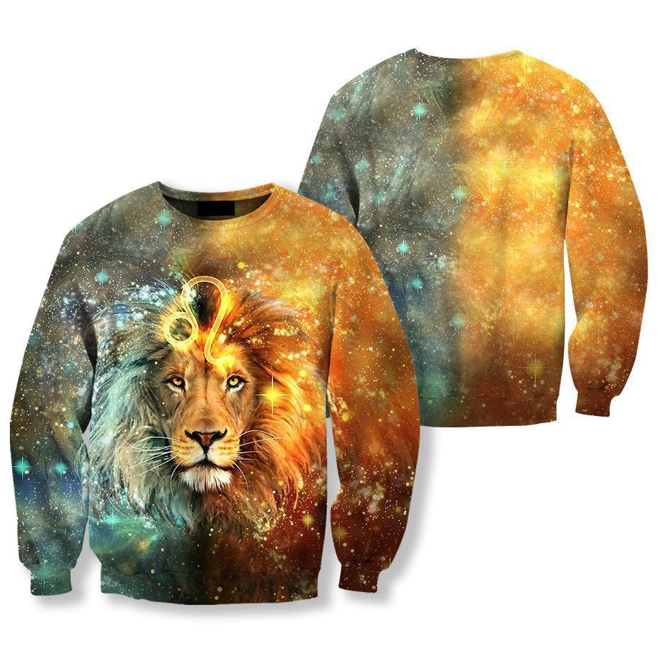 All Over Printed Leo Hoodie-Apparel-NTH-Sweatshirt-S-Vibe Cosy™