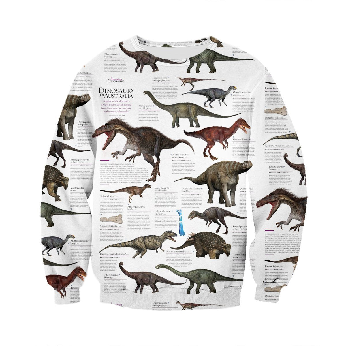 3D All Over Printed Dinosaurs Shirts and Shorts-3D All Over Printed Clothes-HP Arts-Long-sleeved Shirt-XS-Vibe Cosy™