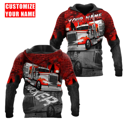 Personalized Red Trucker 3D Printed Unisex Shirts TN