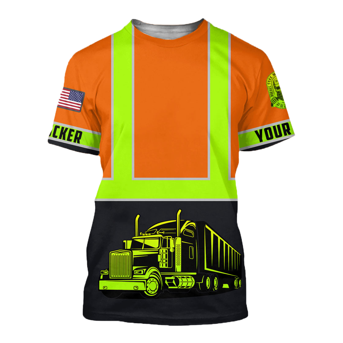 Personalized Trucker Safety 3D Printed Shirts TN