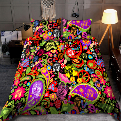Love Skull Hippie Bedding Sets