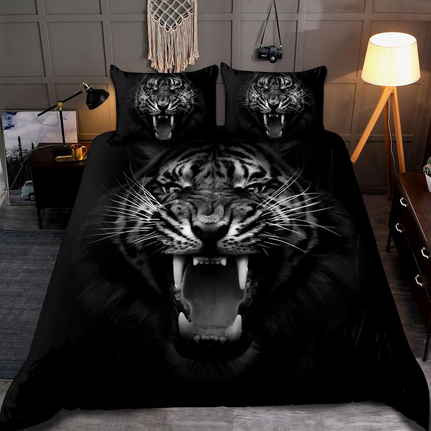 Tiger Back And White 3D All Over Printed Shirts For Men and Women DQB08202004